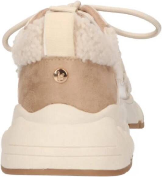 la strada Teddy Camel Sneaker met Gouden Accenten Brown Dames