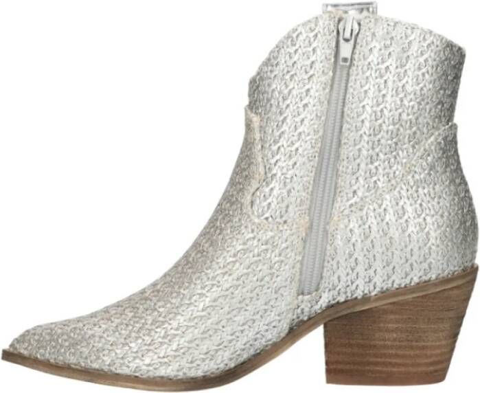 la strada Zilver Raffia Western Laarzen Gray Dames