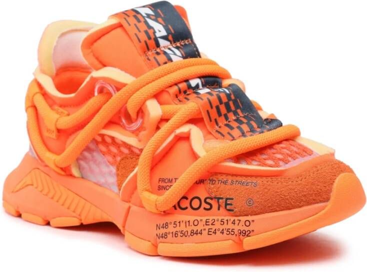 Lacoste Actieve Runway Sneakers Oranje Logo Rubber Orange Dames