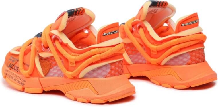 Lacoste Actieve Runway Sneakers Oranje Logo Rubber Orange Dames