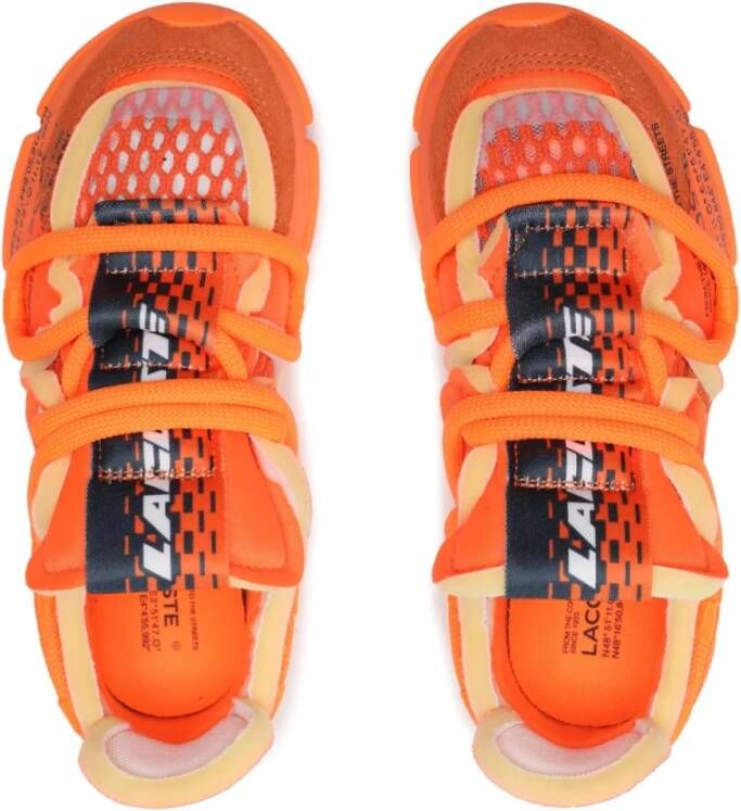 Lacoste Actieve Runway Sneakers Oranje Logo Rubber Orange Dames