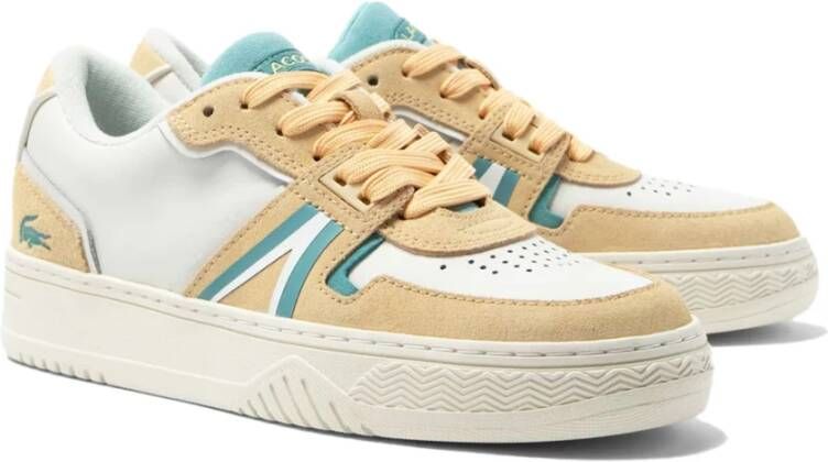 Lacoste Ambachtelijke Lage Sneakers Geel Off White Multicolor Dames