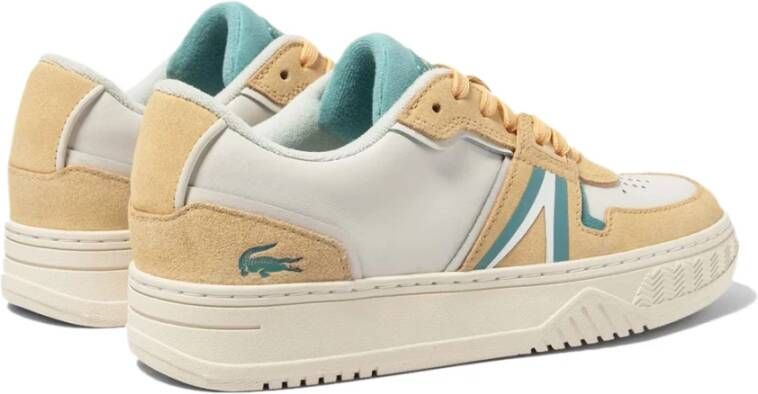 Lacoste Ambachtelijke Lage Sneakers Geel Off White Multicolor Dames