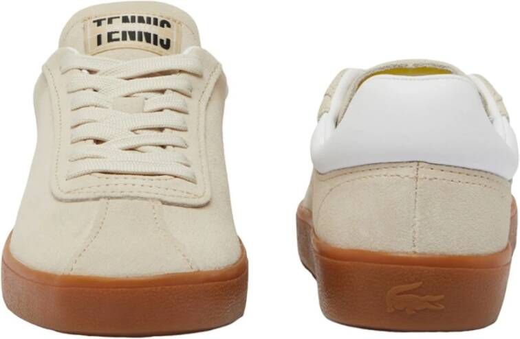 Lacoste Beige Sportieve Textiel Sneakers voor Vrouwen Beige Dames