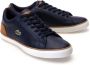 Lacoste Blauwe Sneakers met PU Leren Bovenwerk Blue Heren - Thumbnail 2