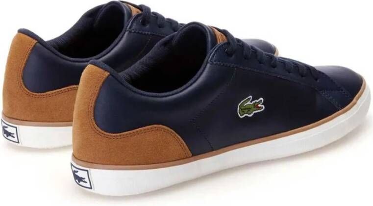 Lacoste Blauwe Sneakers met PU Leren Bovenwerk Blue Heren