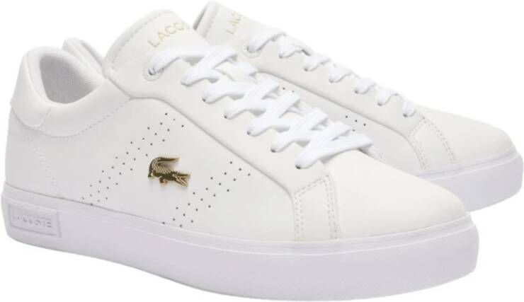 Lacoste Elegante Gouden Sneakers Powercourt 2.0 White Dames