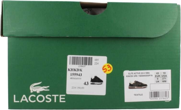 Lacoste Elite Active Sneakers Green Heren