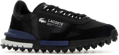 Lacoste Elite Active Sneakers van Zwart Stof en Suède Black Heren