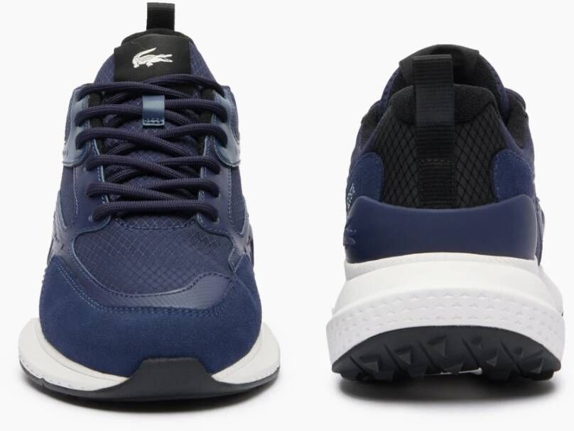 Lacoste EVO Textiel Navy Wit Sneakers Blue Heren