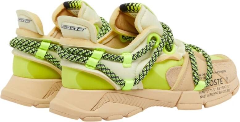 Lacoste Gele Sneakers voor Mannen Yellow Heren