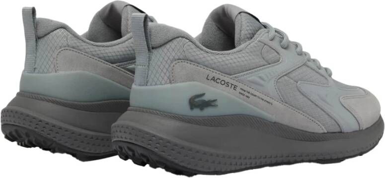 Lacoste Grijze vetersneaker Sportieve stijl Gray Heren