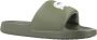 Lacoste SERVE SLIDE 1.0 Heren Slippers Khaki Wit - Thumbnail 8