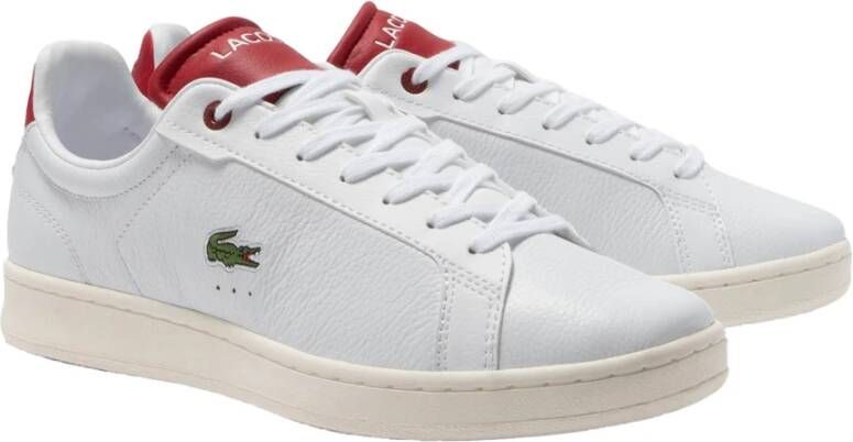 Lacoste Heren Sneakers Carnaby Pro Wit Rood White Heren