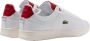 Lacoste Heren Sneakers Carnaby Pro Wit Rood White Heren - Thumbnail 3