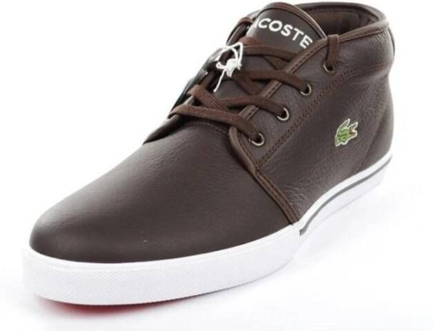 Lacoste Hoge Sneakers Bruin Leer Brown Heren