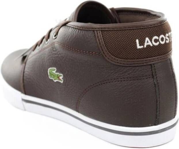 Lacoste Hoge Sneakers Bruin Leer Brown Heren