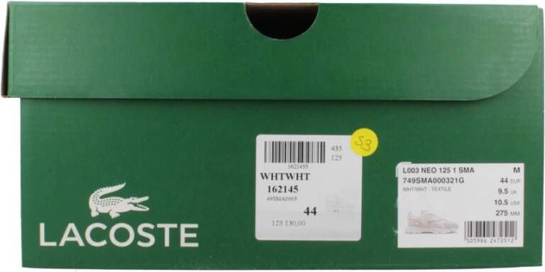 Lacoste Neo Sneakers voor Mannen White Heren