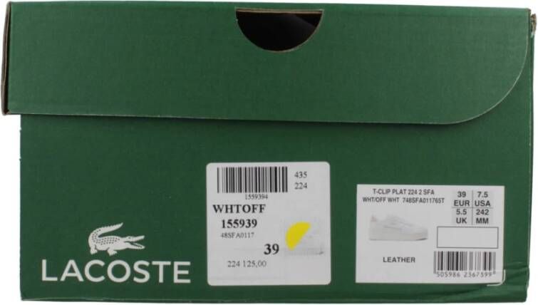 Lacoste Platform Sneakers White Dames