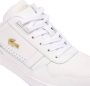 Lacoste Logo Sneaker Mat Leer Label Ingedrukt Vetersluiting White Dames - Thumbnail 4