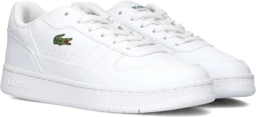 Lacoste Retro Sneakers T-Clip Wit Leer White Heren