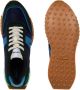 Lacoste Nylon en Leren Sportschoenen Blauw Heren - Thumbnail 11