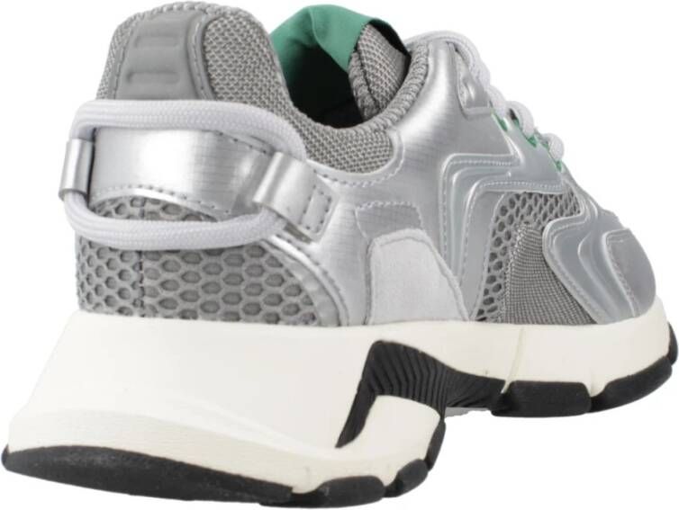 Lacoste Neo Textiel en Leren Sneakers Gray Dames