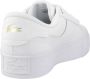 Lacoste Logo Sneaker Mat Leer Label Reliëf White Dames - Thumbnail 8