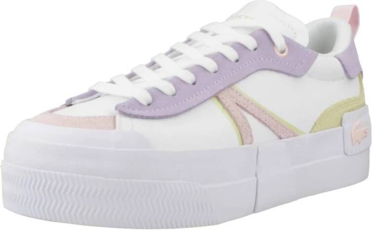 Lacoste Platform Leren Sneakers White Dames