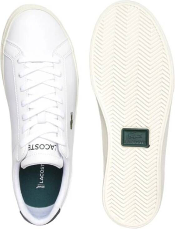 Lacoste Witte Casual Leren Sneakers voor Heren Wit Heren