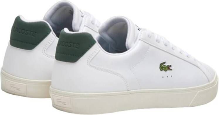 Lacoste Witte Casual Leren Sneakers voor Heren Wit Heren