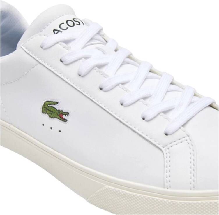 Lacoste Witte Casual Leren Sneakers voor Heren Wit Heren