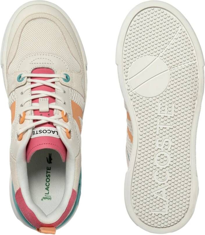 Lacoste Witte Heel Pop Sneakers Wit Unisex