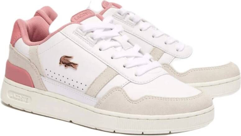 Lacoste T-clip Dames Sneaker Wit Roze Multicolor Dames