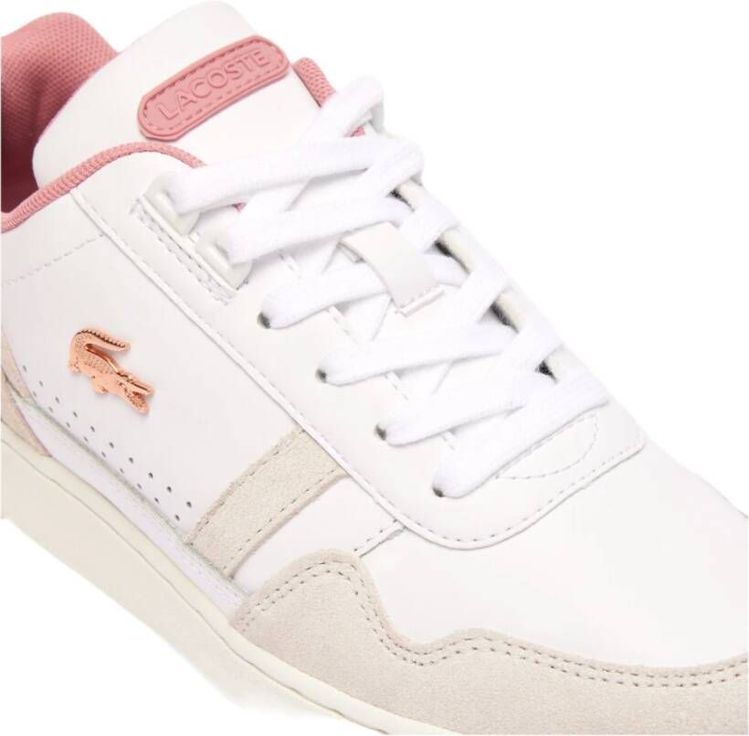 Lacoste T-clip Dames Sneaker Wit Roze Multicolor Dames