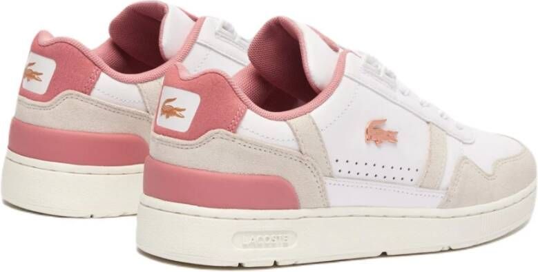 Lacoste T-clip Dames Sneaker Wit Roze Multicolor Dames