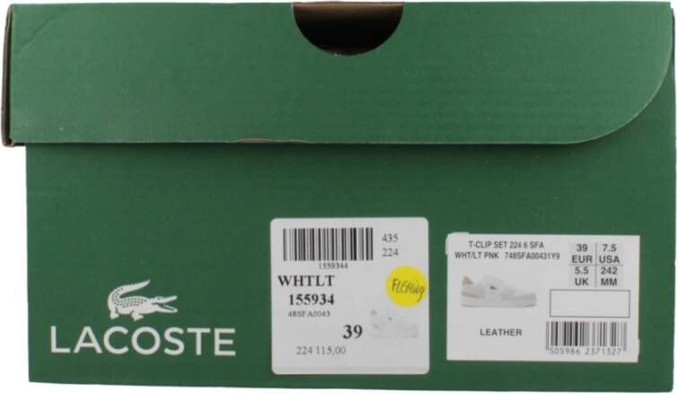 Lacoste T-Clip Sneakers Set White Dames