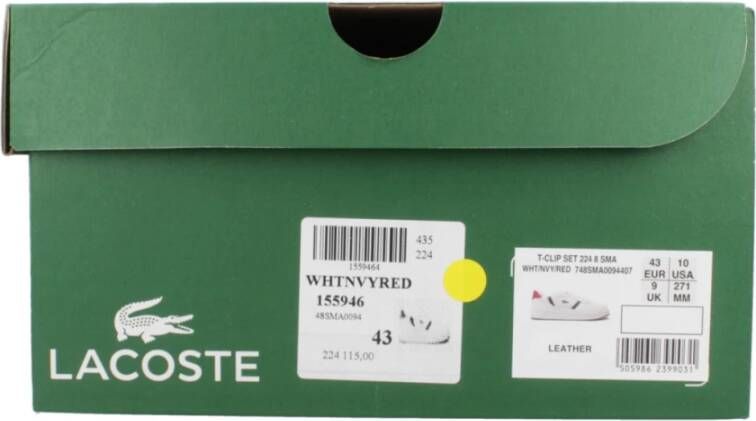 Lacoste T-Clip Sneakers Set White Heren