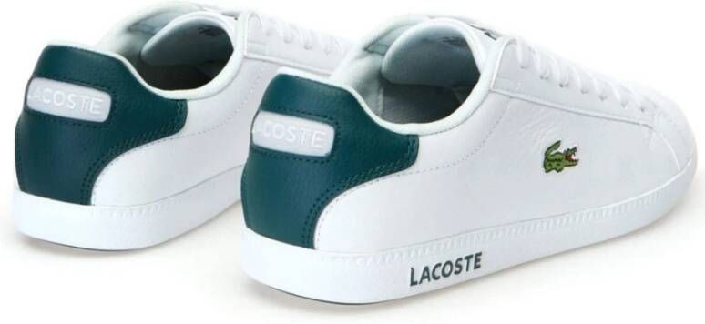 Lacoste Witte Leren Sneakers Graduate Lcr3 White Heren