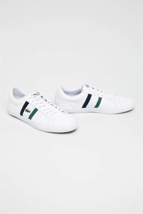 Lacoste Witte Leren Sneakers voor Mannen White Heren