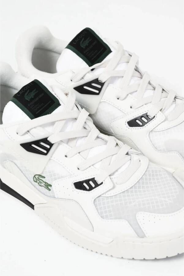 Lacoste Witte Leren Sneakers Wit Heren