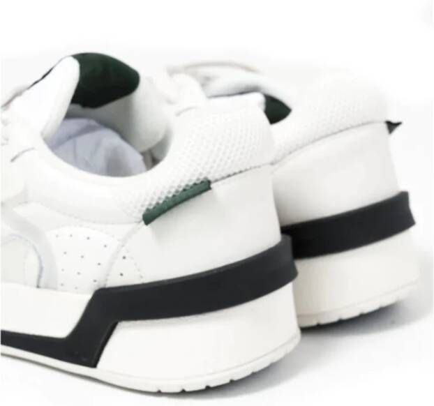 Lacoste Witte Leren Sneakers Wit Heren