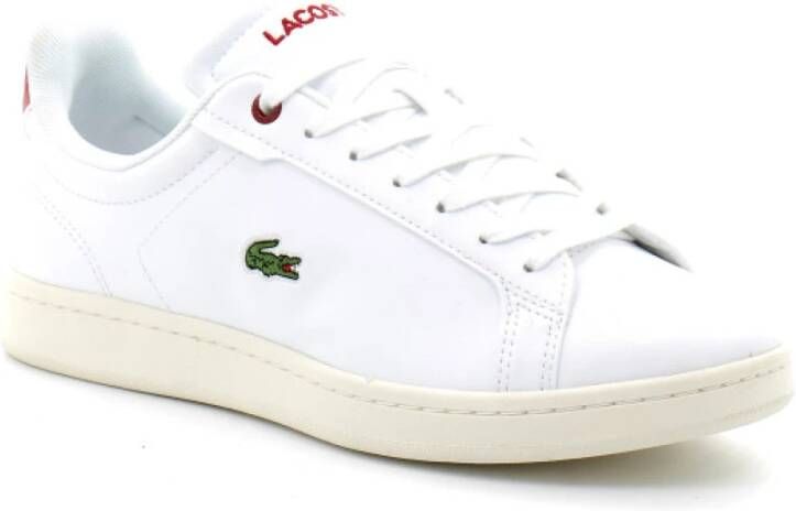 Lacoste Witte-Rode Carnaby Sneakers White Heren