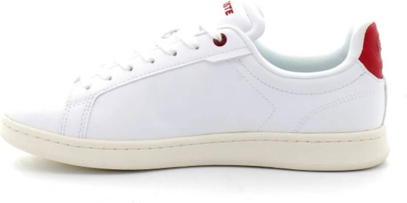 Lacoste Witte-Rode Carnaby Sneakers White Heren