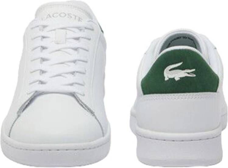 Lacoste Witte sportieve leren sneakers White Heren