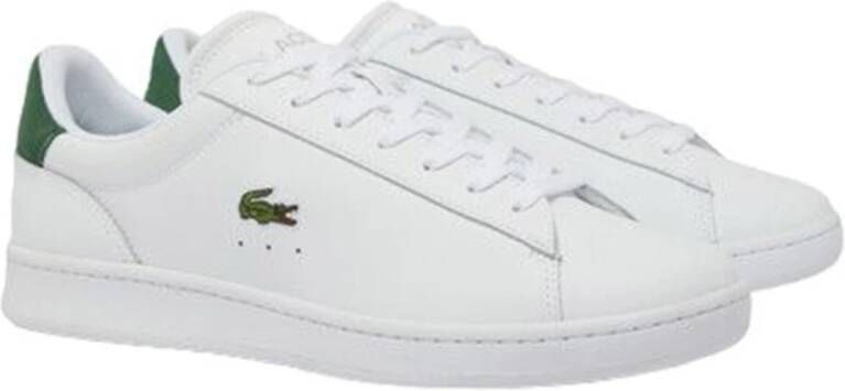 Lacoste Witte sportieve leren sneakers White Heren