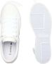 Lacoste Logo Sneaker Mat Leer Label Reliëf White Dames - Thumbnail 17