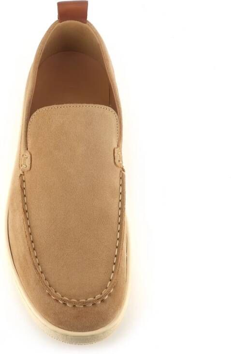 Lanvin Beige Suède Slipper met Ronde Neus Beige Heren