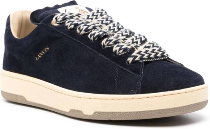 Lanvin Blauwe Sneakers Blue Heren