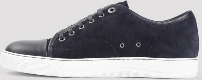 Lanvin Blauwe Sneakers Captoe Low Top Blue Heren